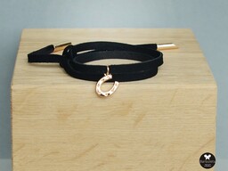 Pakamera Bransoletka z podkówką Mini black luck