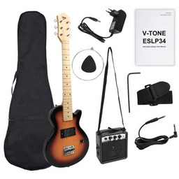 V-TONE Gitara elektryczna ESLP34 Zestaw + Wzmacniacz