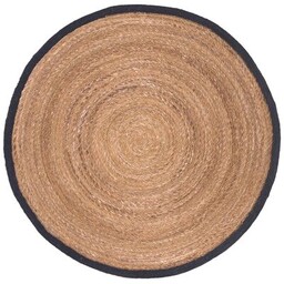 Dywan Wicker okrągły 120 cm brązowo-czarny