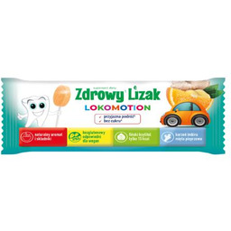Zdrowy Lizak MNIAM-MNIAM Lokomotion o smaku pomarańczowym, 1szt.