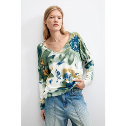 Desigual Cienki sweter z nadrukiem