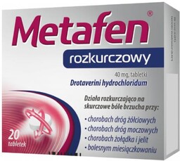 Metafen Rozkurczowy 40 mg, 20 tabletek
