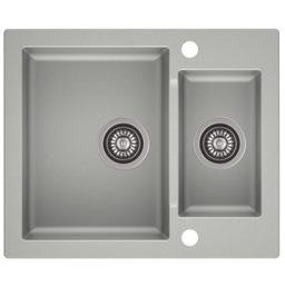 Zlewozmywak granitowy MOJITO 1,5-komorowy 80 szary