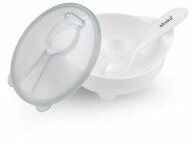 AKUKU Miseczka z łyżeczką Biała A0424, 1 sztuka