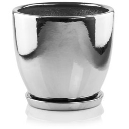 Donica ceramiczna srebrna 31 cm