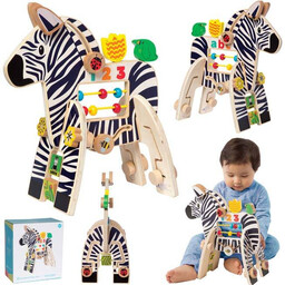 Zabawka edukacyjna Kolorowa zebra w paski, 316310-Manhattan Toy,