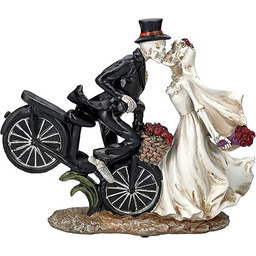 Pacific Giftware Szkieletowe figurki młodej pary całującej się
