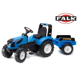 Landini Traktor na pedały z przyczepą Niebieski FALK