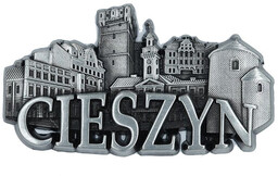 Magnes na lodówkę panorama Cieszyn