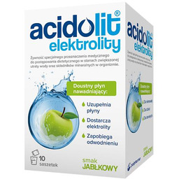 Acidolit Elektrolity smak jabłkowy, 10 saszetek