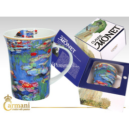 KUBEK PORCELANOWY CARMANI - CLAUDE MONET - Lilie
