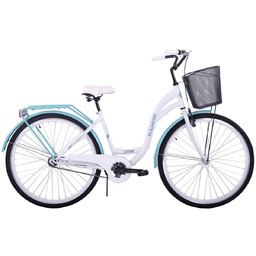 Rower miejski damski damka KOZBIKE 28'' biało-morski
