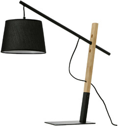 Drewniana lampa stołowa GARDA AZ5644 Azzardo abażur metal