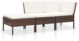 Edinos Zestaw brązowych mebli ogrodowych H2-W66