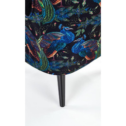 Fotel wypoczynkowy tapicerowany czarny / wielokolorowy Pagoni