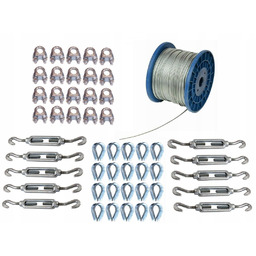 Zestaw Do Montażu 50m Pcv 4mm 10x śruba