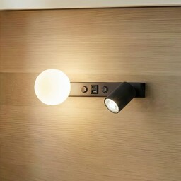 Kinkiet Vox TK Lighting, możliwość ściemniania, czarny, salon