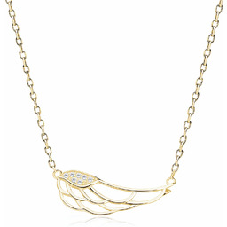 Pozłacany srebrny naszyjnik gwiazd celebrytka skrzydło anioła wings