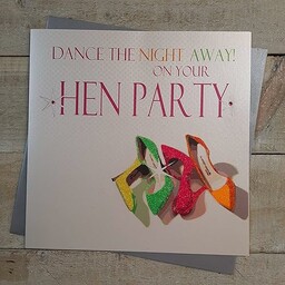 białe bawełniane karty Dance The Night Away, ręcznie