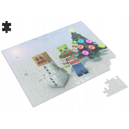 Puzzle ŚWIĄTECZNE MINECRAFT A3 252 el z Nadrukiem