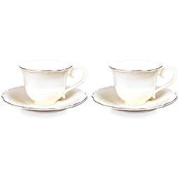Filiżanka filiżanki porcelana biało złote kpl. 2 szt