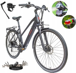 Rower Elektryczny Damski Trekkingowy 28" Shimano 250W Hydraulika