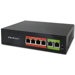 Switch niezarządzalny Qoltec przełącznik sieciowy Fast Ethernet PoE