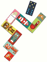 Domino dla dzieci Zwierzęta świata DJ08165-Djeco, zabawki edukacyjne