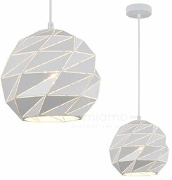 Geometryczna LAMPA wisząca PALERMO PND-2424-1S-WH Italux metalowa OPRAWA