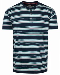 Męski T-Shirt marki Pioneer - Kolorowa w Paski,