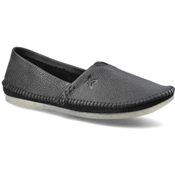 Maciejka Czarne Baleriny Damskie Skórzane Buty
