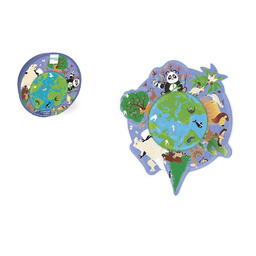 Scratch, puzzle, konturowe, Mapa świata, 45 el.