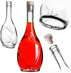 Szklana butelka na nalewkę Icona 500ml z korkiem