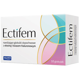 Ectifem Nawilżające globulki dopochwowe, 10 globulek