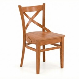 Drewniane krzesło do jadalni NOWY KRZYŻAK Olcha SZYBKA