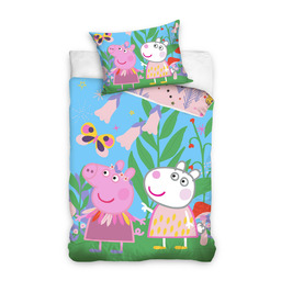 Carbotex Pościel bawełniana 160x200 Świnka Peppa Pig poszewka