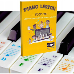NAKLEJKI KLAWISZOWE ZESZYT NAUKI GRY PIANO PRZEWODNIK MUZYCZNY
