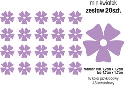 naklejka minikwiatek zestaw 20szt. naklejka na ścianę zestaw