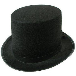 Kapelusz Cylinder czarny - 1 szt.