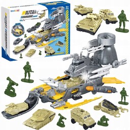 Łódź Podwodna Zestaw Transporter Wyrzutnia Żołnierze Figurki Auta