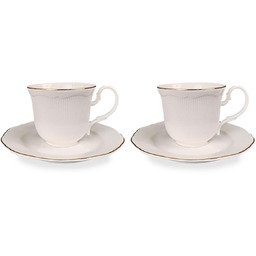 Filiżanka filiżanki porcelana biało złote kpl. 2 szt