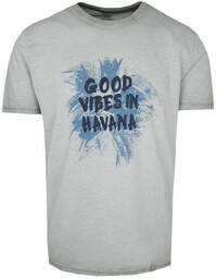 Męski T-Shirt marki Pioneer - Szary z Nadrukiem
