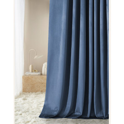 ZASŁONA WELUROWA BIANCA - GRANATOWA 180x270 SREBRNA PRZELOTKA