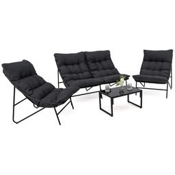 Zestaw mebli ogrodowych dla 4 osób SA2006 Czarny