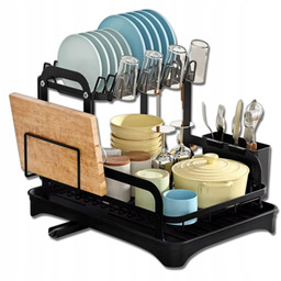Suszarka Do Naczyń Ociekacz Dwupoziomowy Stojąca Na Sztućce