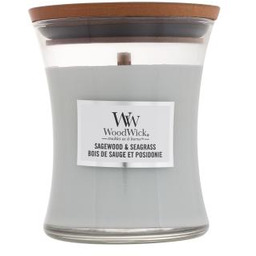 WoodWick Sagewood & Seagrass świeczka zapachowa 275 g