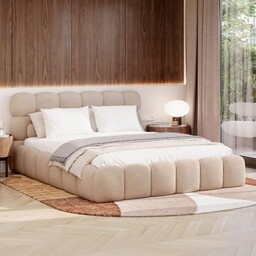 Łóżko tapicerowane z pojemnikiem SFG0201 160x200 Boucle Beż