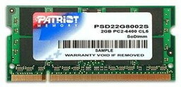 Patriot Memory Pamięć Signature PSD22G8002S (DDR2 SO-DIMM; 1