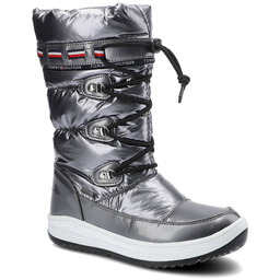 Srebrne Śniegowce Tommy Hilfiger Damskie Buty