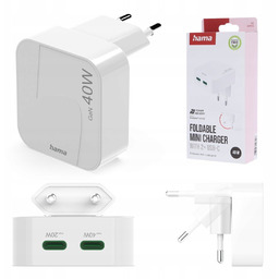 Hama Uniwersalna Ładowarka Składana Kostka Do Telefonu GaN